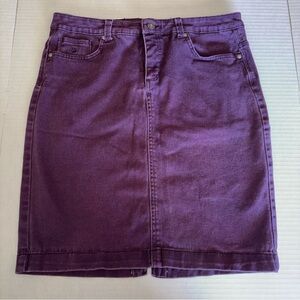Gloria Vanderbilt Rich Purple Pencil Skirt